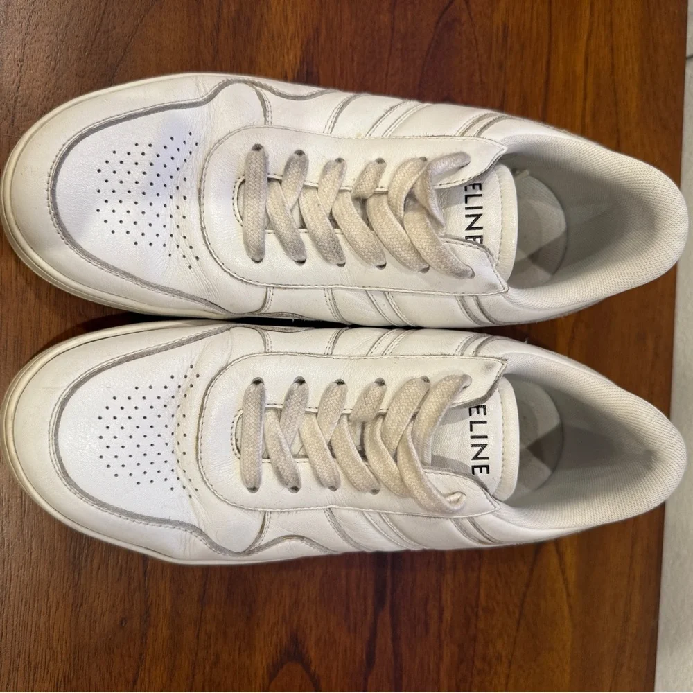 CELINE TRAINER LOW LACE-UP SNEAKER IN CALFSKIN 37 - Picture 7 of 7